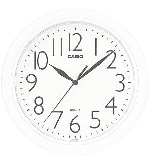 Casio White Wall Clock Resin 250X250X39Mm