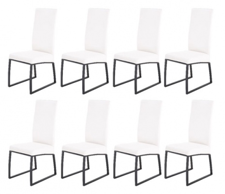 Jana White Glide Set Of 8 Dining Chairs