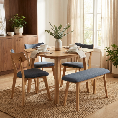 Foxton D Shape 5Pc Dining Suite