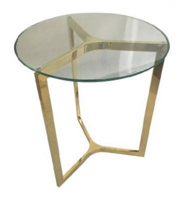Round Gold Lamp Table 500X500X600Mm