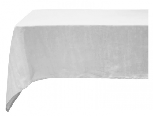 French Linen Tablecloth 150X275 Silver