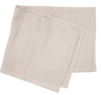 French Linen Tablerunner 35X180 Pebble