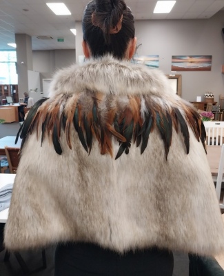 Korowai Marama Cream Design Half Length 100X50Cm