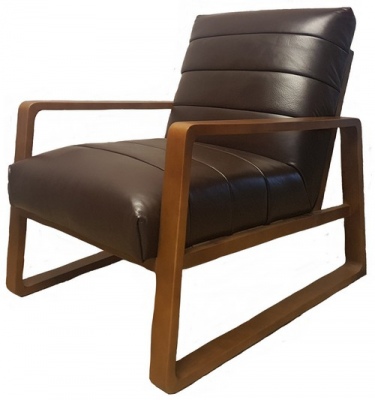 Loft Chair In Brown Leather 760X860X830H