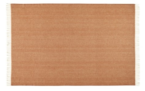 Lindis Apricot 100% Wool Throw 140X240Cm