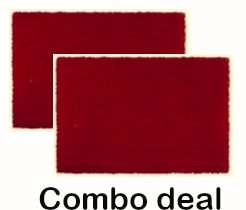 Red Coir Door Mat 40X60Cm X 2 Combo