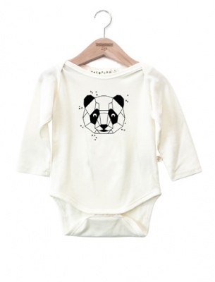 Mokopuna Merino Singlet Long Suit Lily Panda 000