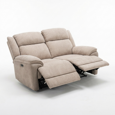 Mckenzie 2 Seater Electric Recliner Lt Grey Oosjul
