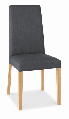 Miles Dining Chair Oak Legs Steel Fabric