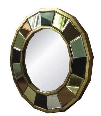 Gold Mirrored Surround Mirror 780X780X50MM