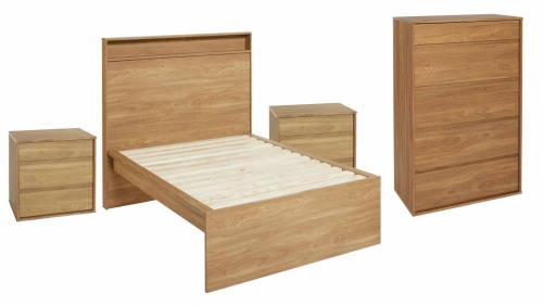 Moda 4Pc Bedroom Suite With King Single Slat Frame