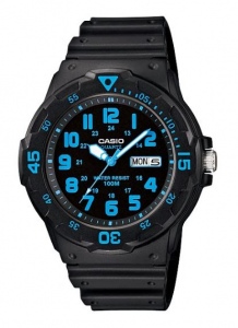 Casio Standard Black Blue Analogue Watch