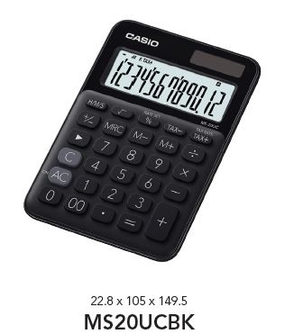 Casio Desktop Calculator Coloured Series Black