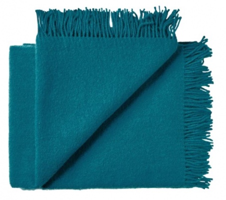 Nevis Turquoise 100% Nz Lambswool Throw 130X200Cm