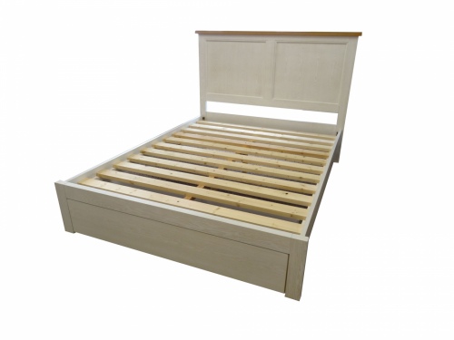 Opito Queen Slat Bed With Draw Pine Top Display