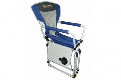 Easy Fold Directors Camping Chair Blue Grey