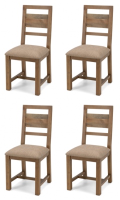 Flint Industrial Cushioned Chair Set Of 4