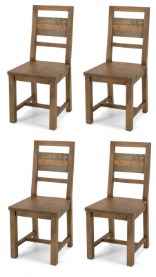 Flint Industrial Timber Chair Set Of 4