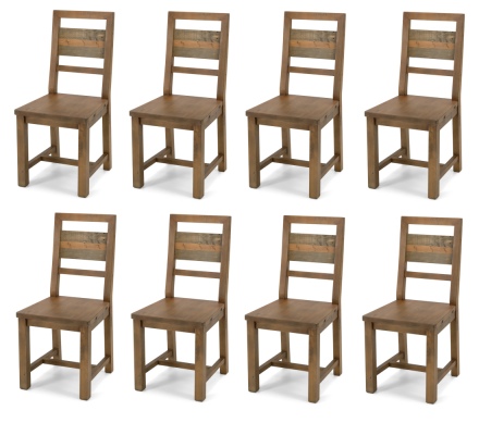 Flint Industrial Timber Chair Set Of 8