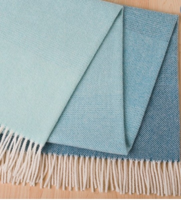 Piha Azure 100% Nz Lambswool Throw 150X180Cm
