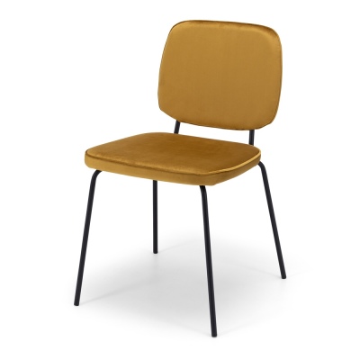 Clyde Dining Chair In Tapenade Gold Velvet Stackab