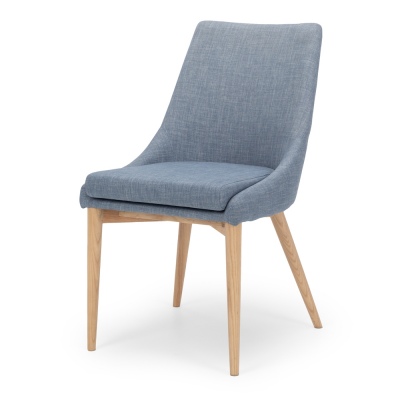 Eva Dining Chair Fjord Blue Fabric