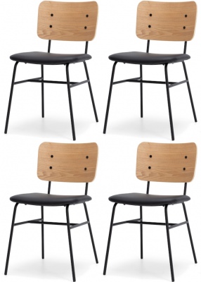 Lukas Natural Panel Dining Chair Set Of 4