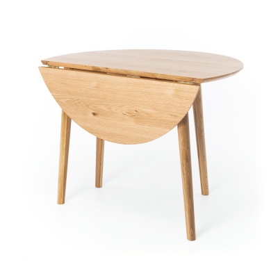 Nordik Dropleaf Table 1M Round +4 Prego Blue Chair