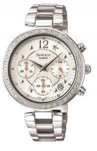 Casio Sheen Stainless Crystal Analogue Dress Watch
