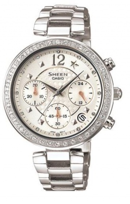 Casio Sheen Stainless Crystal Analogue Dress Watch