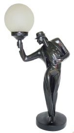 Black Suited Deco Man Lamp 35X60CM