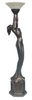Dark Bronze Stretching Figure Lamp 43X40X188CM