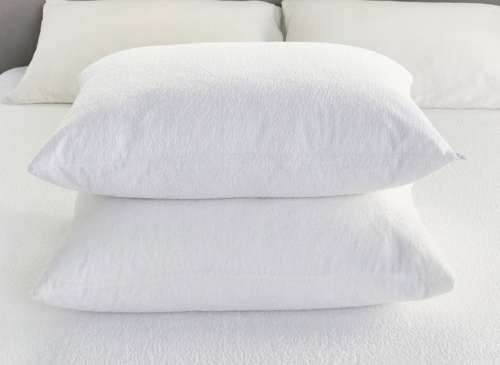 Cotton Terry Pillow Protector Waterproof Twin Pack