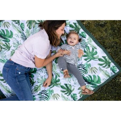 Cotton Outdoor Blanket 1.5X1.5M Tropical Leaf