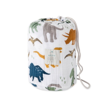 Cotton Muslin Big Kid Quilt Dino Friends