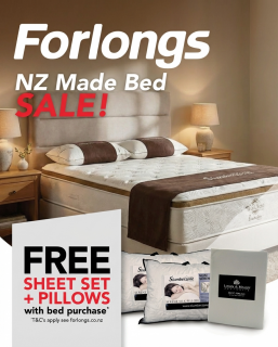 NZ Made Bed Sale - Free Sheets & Pillows