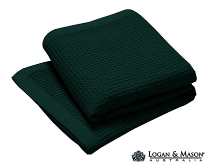L&M Cotton Waffle Blanket Charcoal K/Single/Double