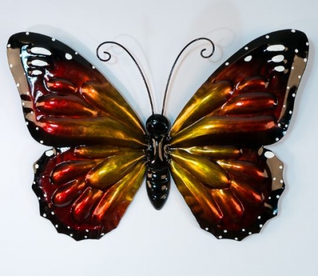 Monarch Butterfly Large Metal Wall Hanging 39X3X30