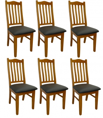 Farmhouse Padded Dining Chair Set Of Six