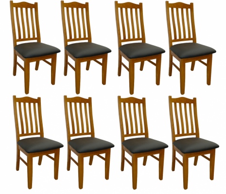 Farmhouse Padded Dining Chair Set Of Eight
