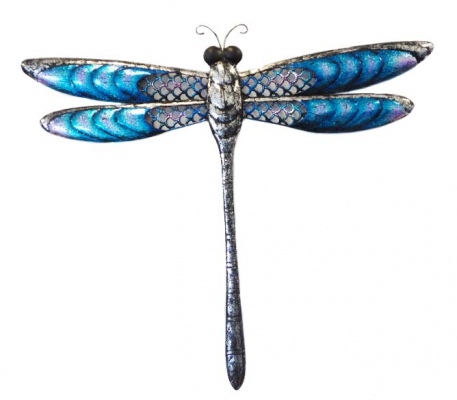 Large Blue Dragonfly Wall Hanging 53X3X61Cm