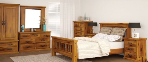 American Rustic 2.0 Queen Bedroom Suite Solid Pine