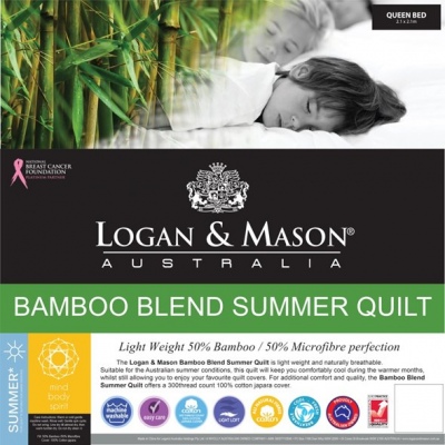 Logan & Mason Bamboo Blend Summer Quilt Super King