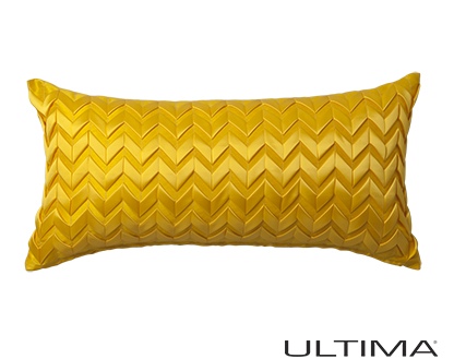 L&M Chevron Yellow Long Cushion 30X60Cm