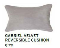 Gabriel Grey Velvet Small Cushion 33X48Cm