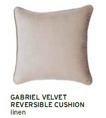 Gabriel Linen Velvet Medium Cushion 43X43Cm