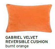 Gabriel Orange Velvet Small Cushion 33X48Cm