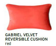 Gabriel Red Velvet Small Cushion 33X48Cm
