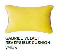 Gabriel Yellow Velvet Small Cushion 33X48Cm