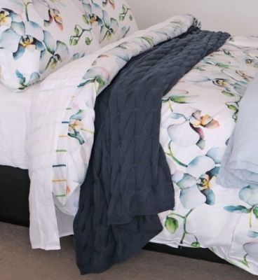 Baksana Highland Throw Navy 170X220Cm